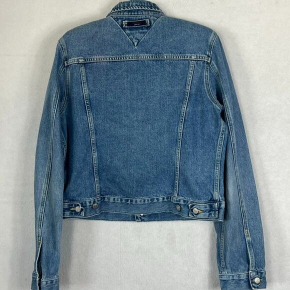 Tommy Jeans Denim Jacket Women's Size Large 100% Cotton GInny Jacket VIntage - Picture 5 of 12